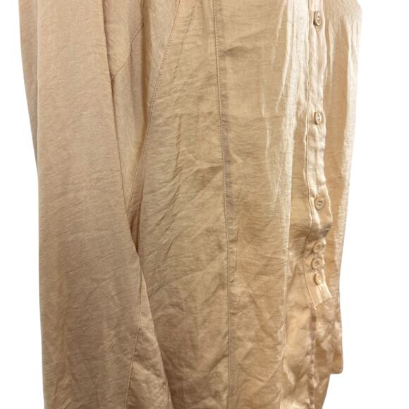 Davi & Dani Womens Satin Balloon Long Sleeve Button Up Collared Shirt Top sz M - Picture 3 of 16